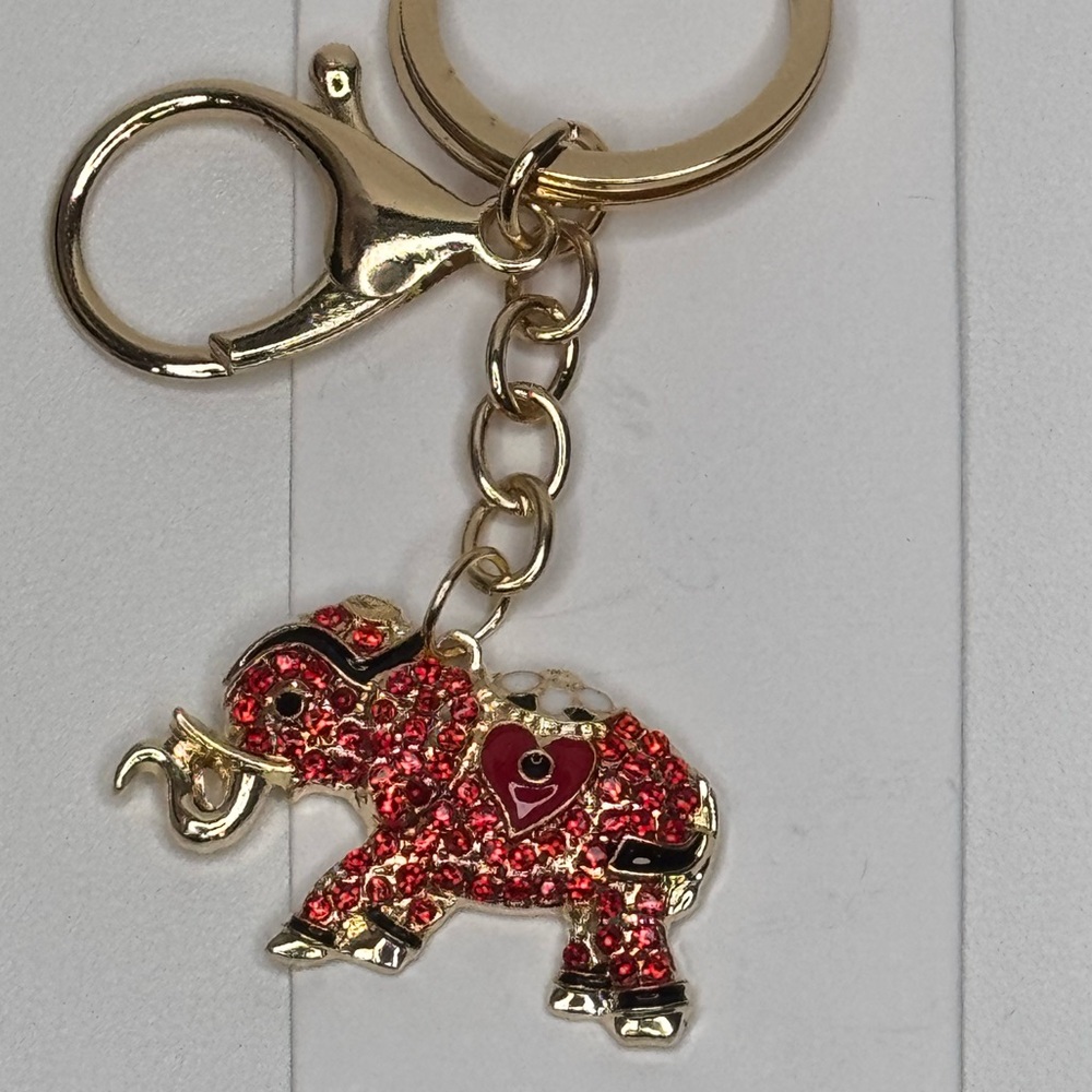 BAG CHARM Sparkling Fancy Elephant Keychain Collection